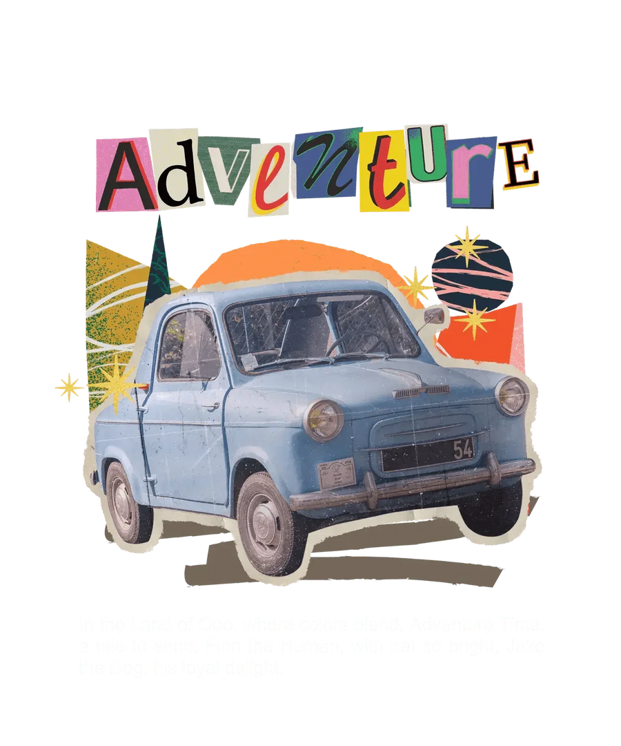 Adventure Time Car - DTF Ready to Press