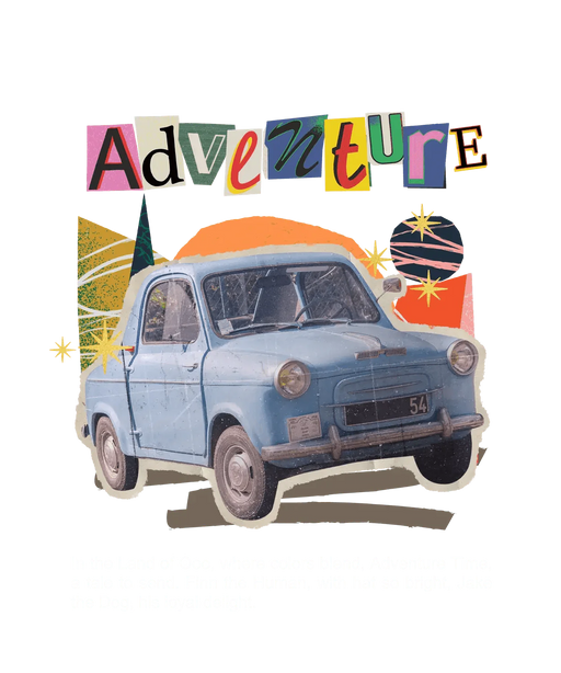 Adventure Time Car - DTF Ready to Press (original)