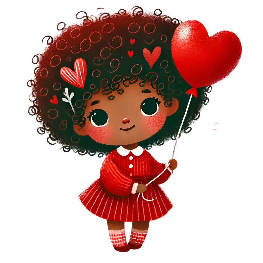 Girl Holding A Red Balloon Design | DTF Center