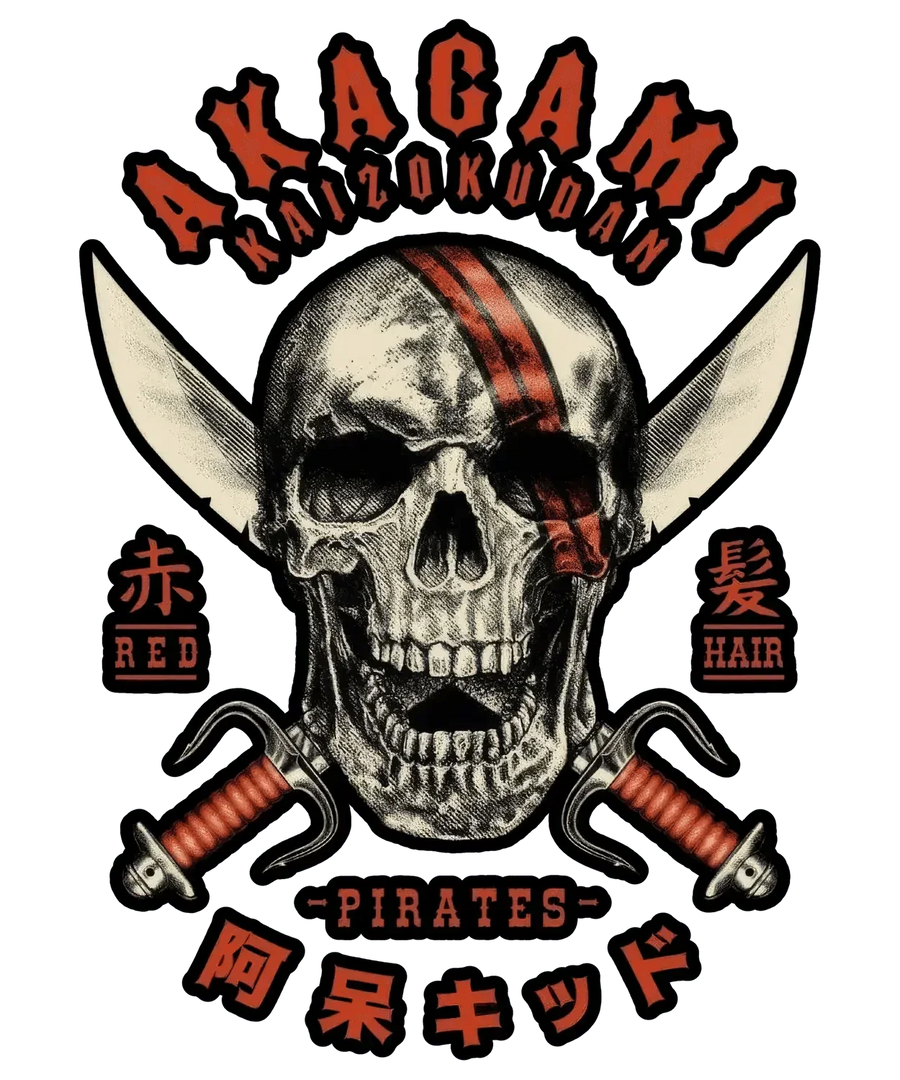 Akagami Pirates Skull - DTF Ready to Press