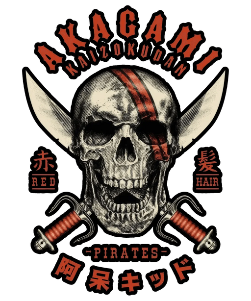 Akagami Pirates Skull - DTF Ready to Press (original)