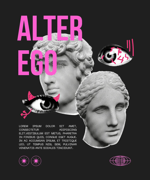 Alter Ego - DTF Ready to Press (black_bg)