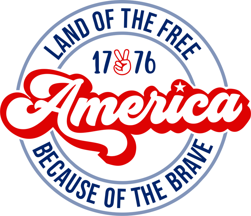 Land Of The Free America Design - DTF Ready To Press