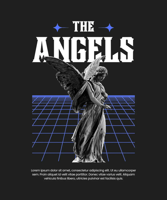 Angel Wings - DTF Ready to Press (black_bg)
