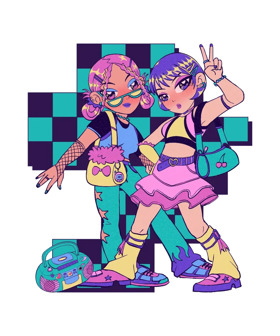 Anime Girls Duo - DTF Ready to Press