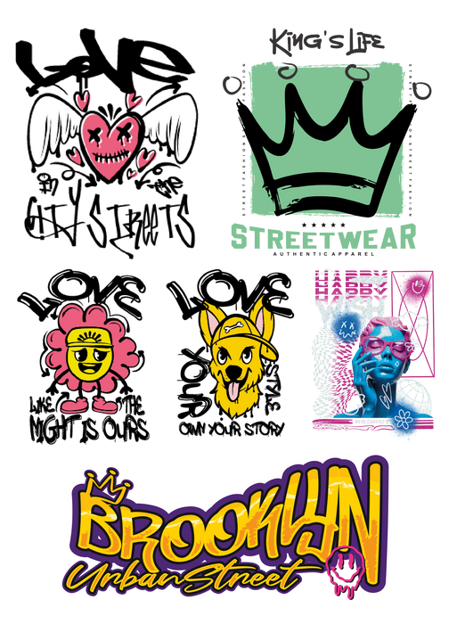 Streetwear DTF Transfer Bundle - Ready to Press