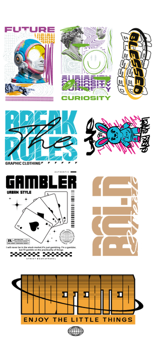 Streetwear DTF Transfer Bundle - Ready to Press