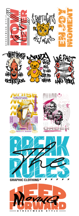 Streetwear DTF Transfer Bundle - Ready to Press