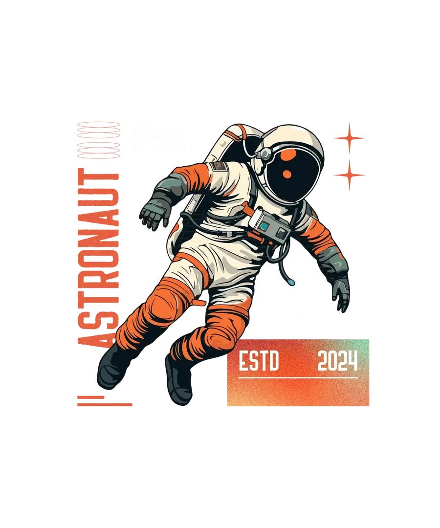Astronaut Gegr. 2024 - DTF Bügelbereit