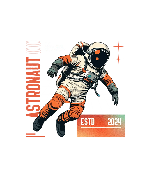 Astronaut ESTD 2024 - DTF Ready to Press (original)