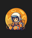 Astronaut Kid - DTF Ready to Press (black_bg)