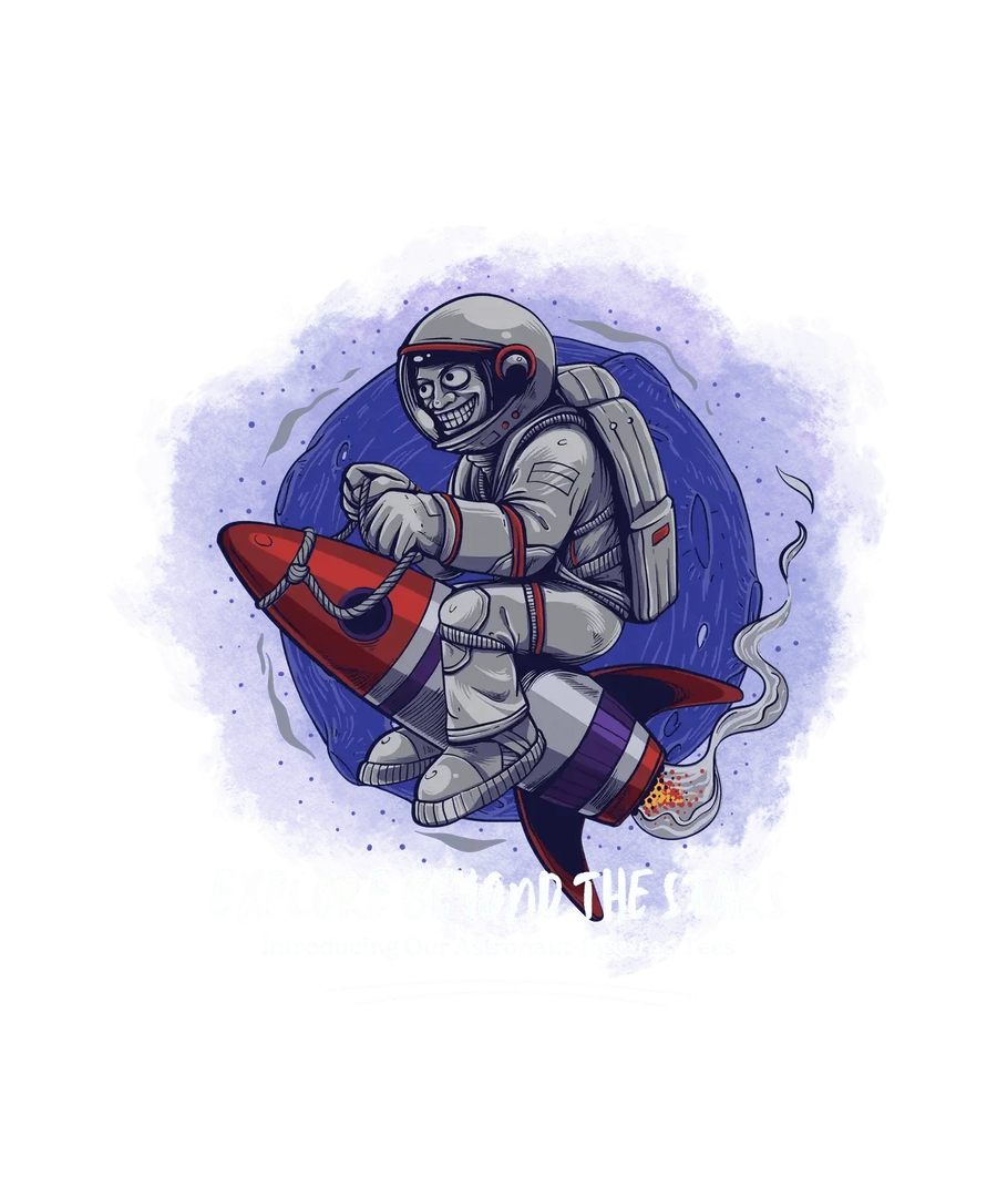 Astronaut Shirt - DTF Ready to Press