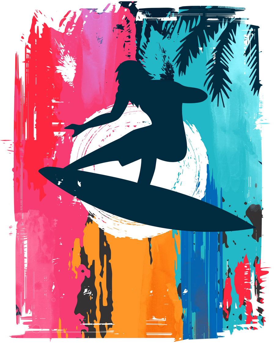 Cool Surf Design - DTF Ready To Press