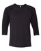 BELLA + CANVAS - Three-Quarter Sleeve Baseball Tee - S - 3200 BELLA + CANVAS