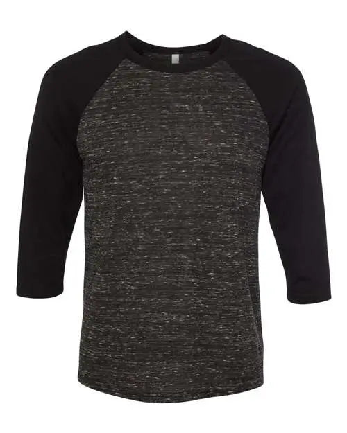 BELLA + CANVAS - Three-Quarter Sleeve Baseball Tee - S - 3200 BELLA + CANVAS