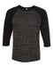 BELLA + CANVAS - Three-Quarter Sleeve Baseball Tee - S - 3200 BELLA + CANVAS