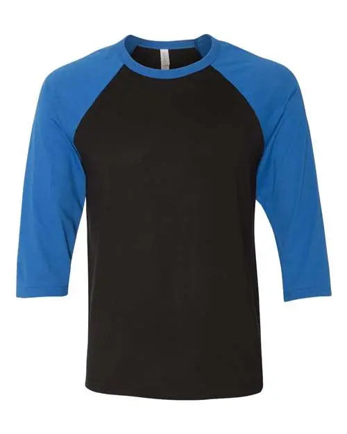 BELLA + CANVAS - Three-Quarter Sleeve Baseball Tee - S - 3200 BELLA + CANVAS