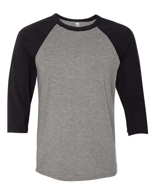 BELLA + CANVAS - Three-Quarter Sleeve Baseball Tee - S - 3200 BELLA + CANVAS