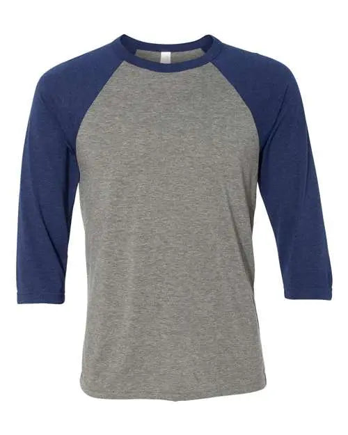 BELLA + CANVAS - Three-Quarter Sleeve Baseball Tee - S - 3200 BELLA + CANVAS