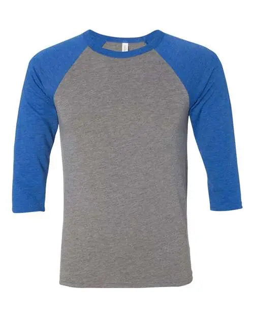BELLA + CANVAS - Three-Quarter Sleeve Baseball Tee - S - 3200 BELLA + CANVAS