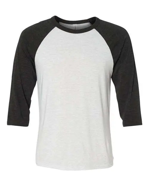 BELLA + CANVAS - Three-Quarter Sleeve Baseball Tee - S - 3200 BELLA + CANVAS