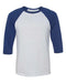 BELLA + CANVAS - Three-Quarter Sleeve Baseball Tee - S - 3200 BELLA + CANVAS