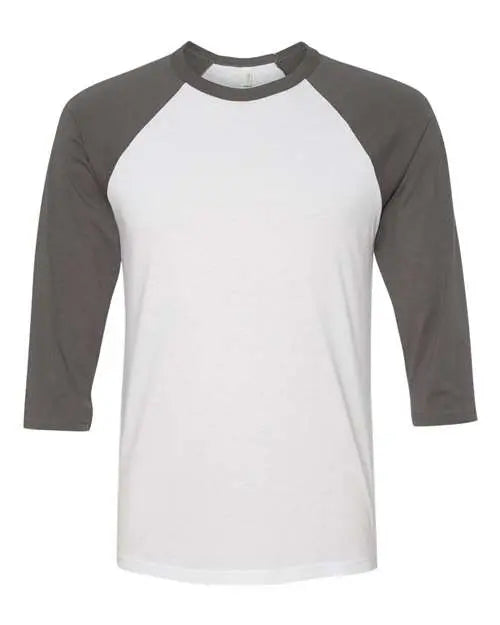 BELLA + CANVAS - Three-Quarter Sleeve Baseball Tee - S - 3200 BELLA + CANVAS