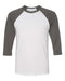 BELLA + CANVAS - Three-Quarter Sleeve Baseball Tee - S - 3200 BELLA + CANVAS