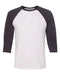 BELLA + CANVAS - Three-Quarter Sleeve Baseball Tee - S - 3200 BELLA + CANVAS