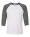 BELLA + CANVAS - Three-Quarter Sleeve Baseball Tee - S - 3200 BELLA + CANVAS