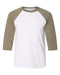 BELLA + CANVAS - Three-Quarter Sleeve Baseball Tee - S - 3200 BELLA + CANVAS