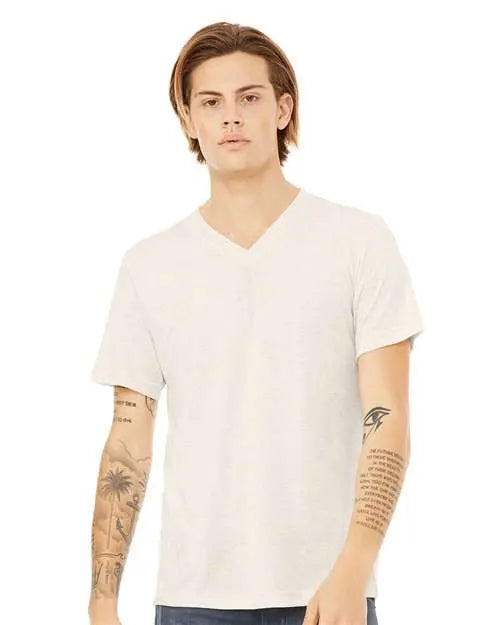 BELLA + CANVAS - Triblend V-Neck Short Sleeve Tee - M - 3415 BELLA + CANVAS
