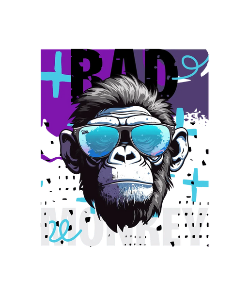 Bad Monkey - DTF Ready to Press (original)