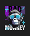Bad Monkey - DTF Ready to Press (black_bg)
