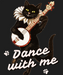 Banjo Cat - DTF Ready to Press (black_bg)