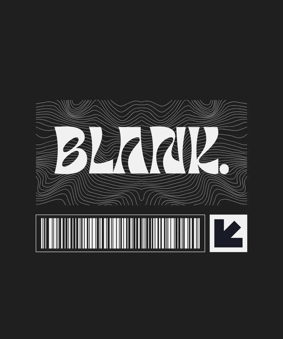 Barcode Wave - DTF Ready to Press (black_bg)