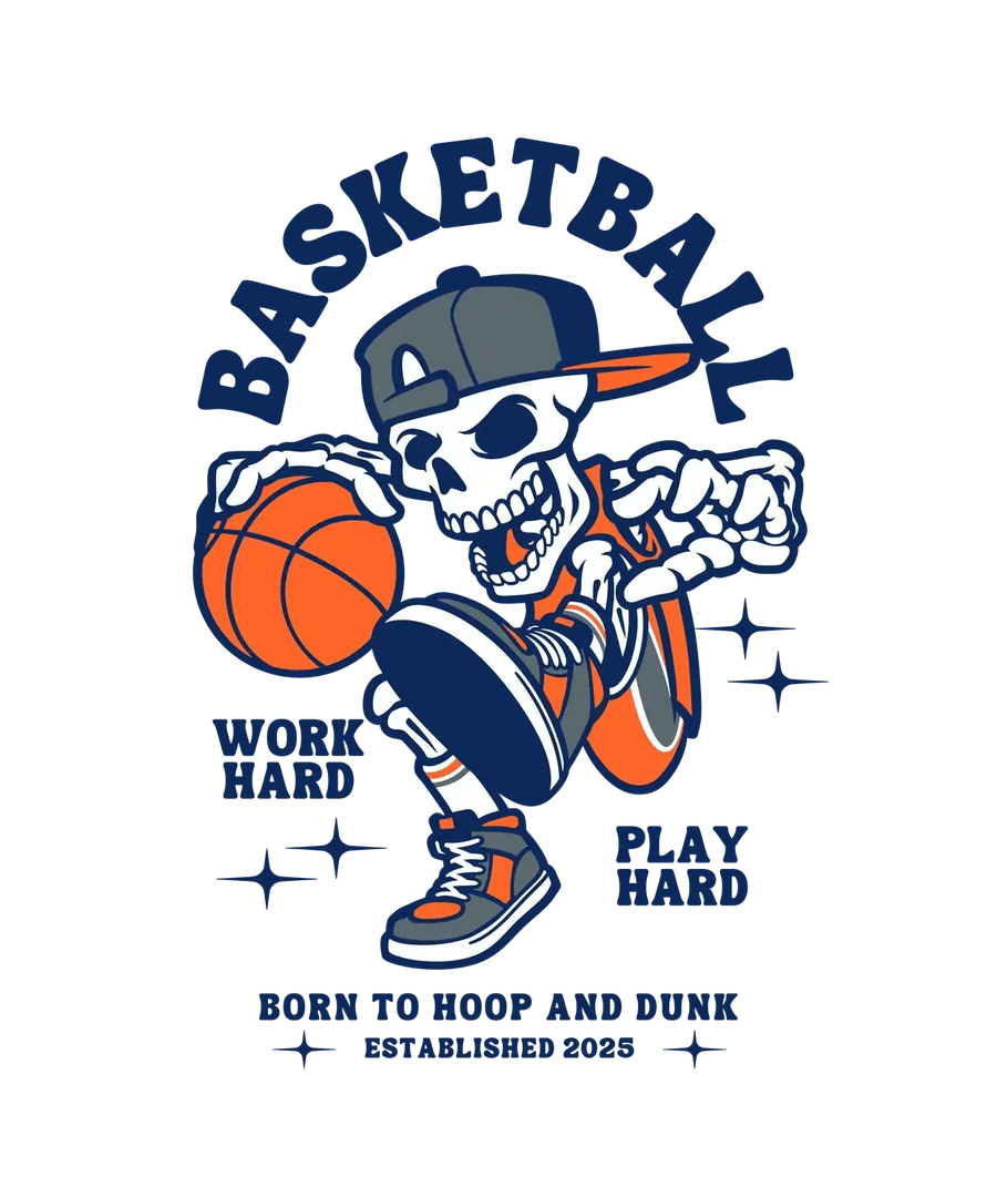 Basketball Skeleton - DTF Ready to Press