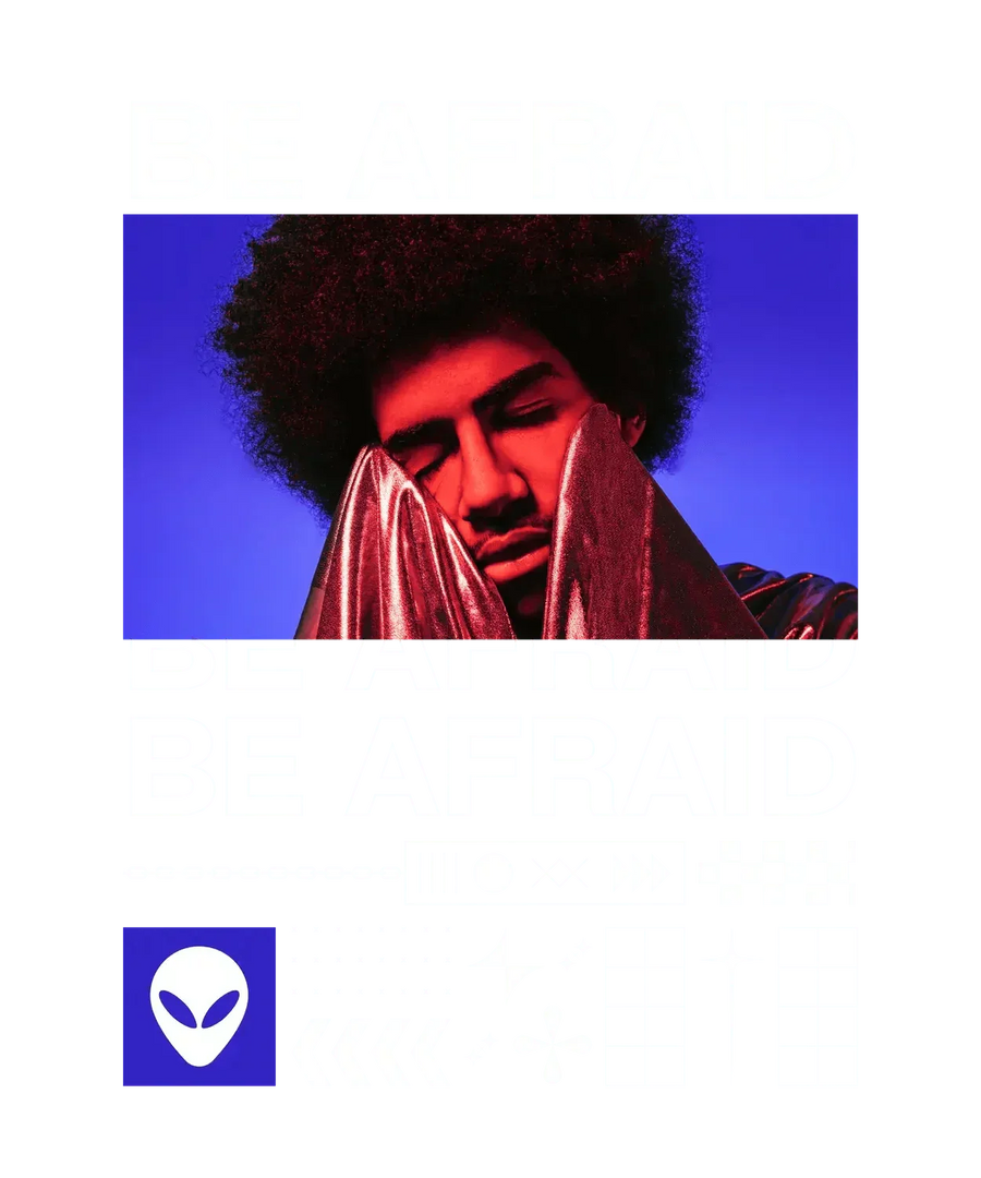Be Afraid Motif - DTF Ready to Press