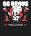 Be Brave Chef Skull - DTF Ready to Press (black_bg)