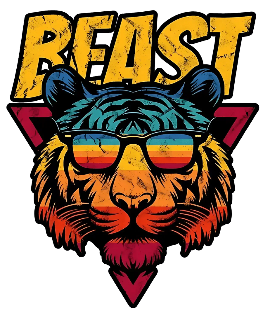 Beast Tiger Print - DTF Ready to Press