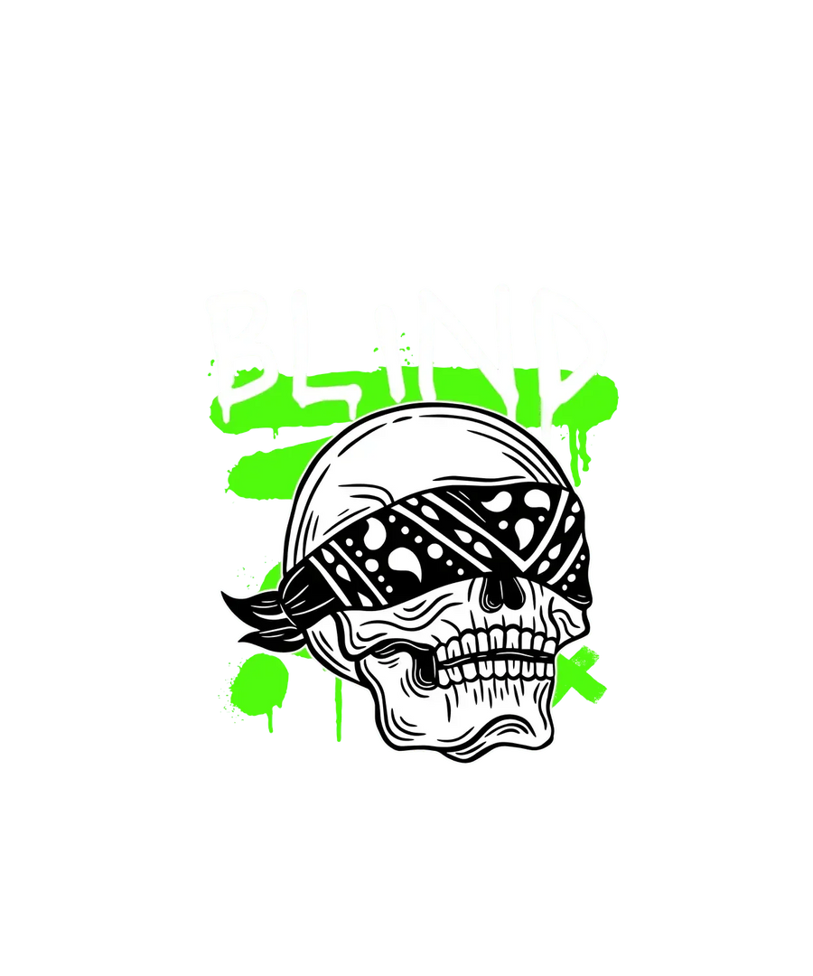 Blind Skull Art - DTF Ready to Press