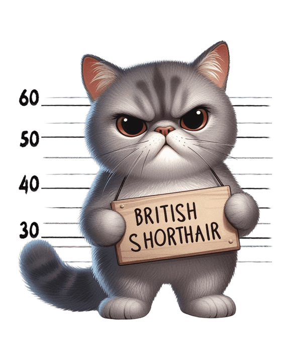 British Shorthair Design - DTF Ready To Press