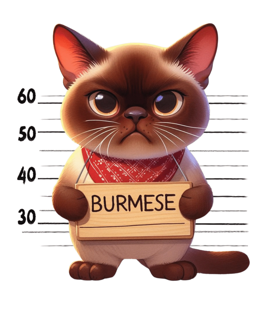 Sad Burmese Design - DTF Ready To Press