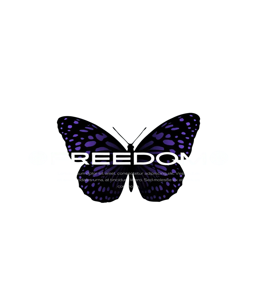 Butterfly Freedom - DTF Ready to Press