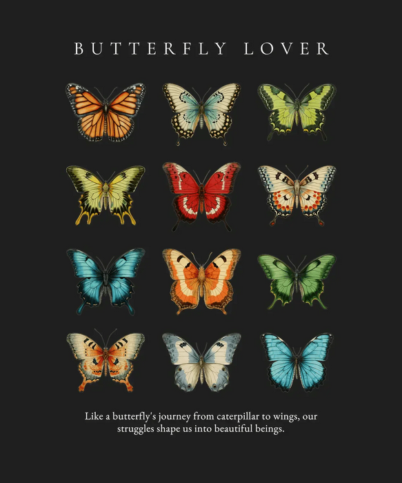 Butterfly Lover - DTF Ready to Press (black_bg)