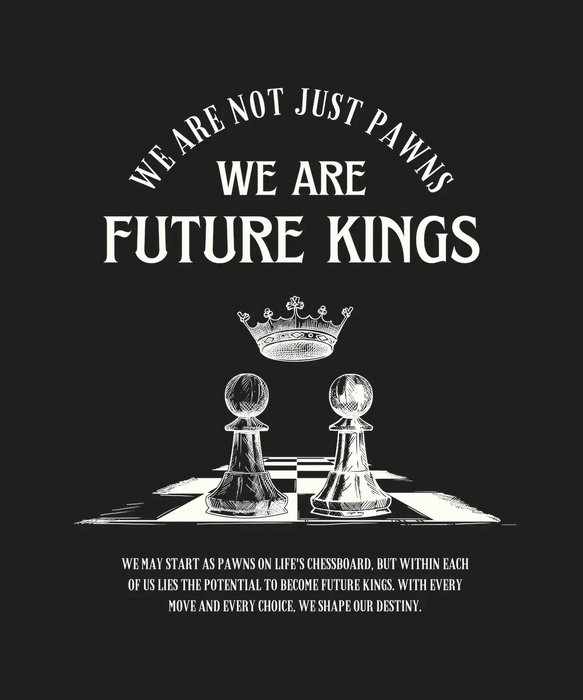 Chess Pawns Kings - DTF Ready to Press (black_bg)