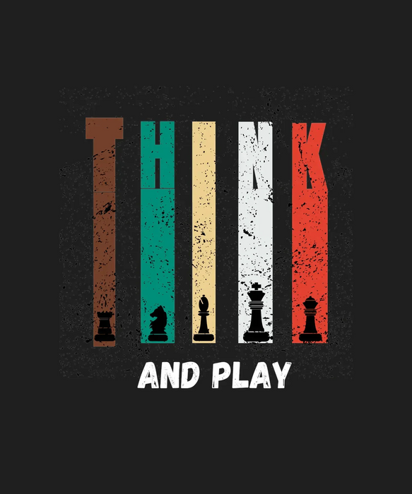 Chess Think and Play - DTF Ready to Press (black_bg)