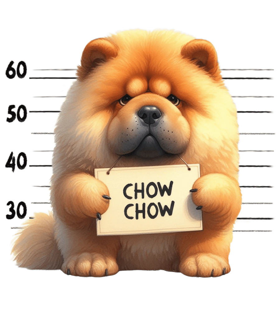 Cute Chow Chow Design - DTF Ready To Press
