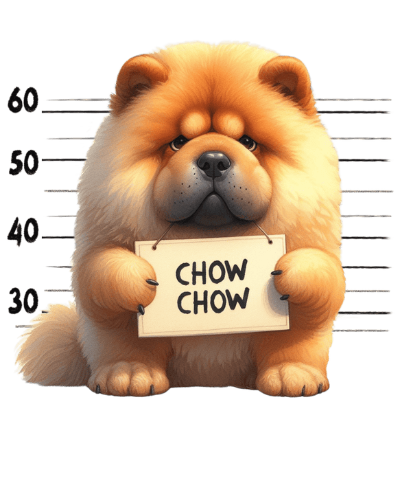 Cute Chow Chow Design - DTF Ready To Press