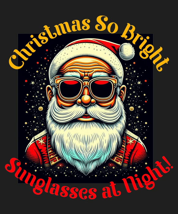 Christmas Santa - DTF Ready to Press (black_bg)